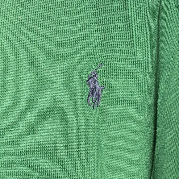 Ralph Lauren Classic Green Pima Cotton Sweater